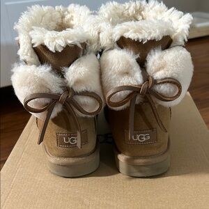 UGG Brown and Cream Shearling Boots